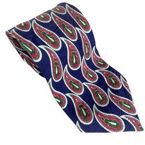 TED LAPIDUS Mens Tie Blue Paisley Silk Classic Wide Dress‎ Italy 4x57.5